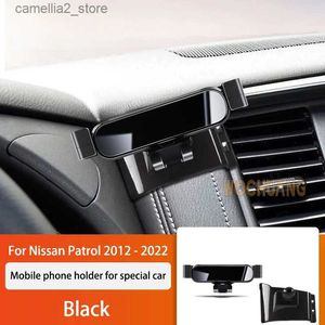 Car Holder Car Mobile Phone Holder For Nissan Patrol 2012-2022 360 Degree Rotating GPS Special Mount Support Navigation Bracket Accessories Q231104