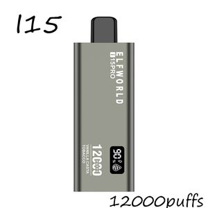 Preço de choque Original Elfworld ultima pro 12000 Puffs 0% 2% 5% pré-preenchido 18ml E-líquido Estrela profissional nova chegada 15k18k20k descartável vape elf fluxo de ar barra de tela led