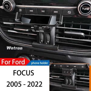 Car Holder Car Phone Holder For Ford Focus 2005-2022 GPS Special Gravity Navigation Mobile Bracket 360 Degree Rotating Stand Accessories Q231104