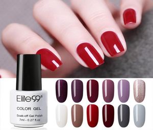 Elite99 12 Pieceslot Pure Color Gel Nail Polish Set Vernis Semi Permanant UV Nails Gellak Bas Top Need Nagel Arnish3499784