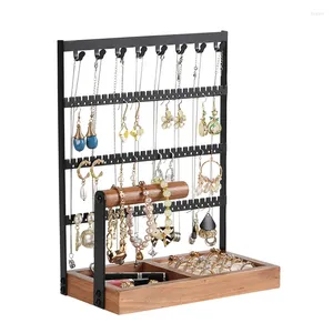 Smyckespåsar arrangör Standhalsband örhänge Holder Tower Display Rack Storage Tree