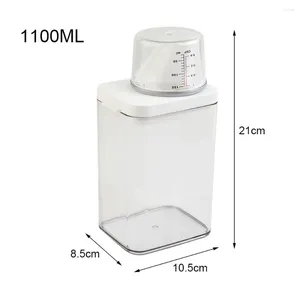 Liquid Soap Dispenser Household Washing Powder Storage Box Portable Large Plastic With Measuring Cup Rice Bottle Laundry Lid