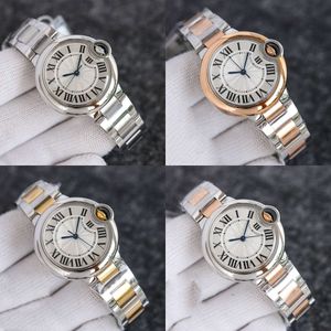 Carier rostfria kvinnors klockor stål Alla klockor 33 mm silver urtavla automatisk mekanisk rörelse klockor avslappnad affärsklocka orologi di lusso