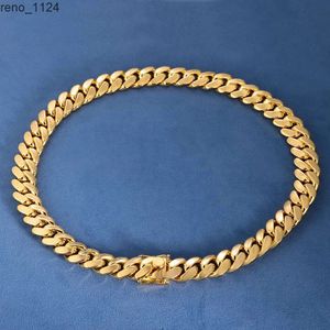 Collana da uomo personalizzata 18mm S925 Argento 10k 14k 18k Solid Filled Gold Giallo Miami Cuban Link Chain Bracciale Collana per uomo