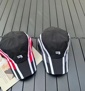 Designer B Baseball Cap Black Color Nylon Material Technology Cloth Embroidered With Nylon sticker Hats Peaked Cap For Couple Summer