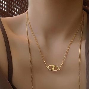 Designer Classic Pendant Women's Arc de Triomphe Lisa samma halsband design smycken bleknar resistent hypoallergenic