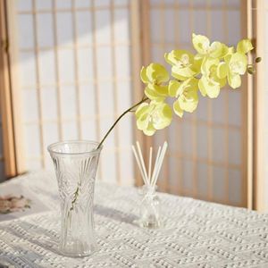 Decorative Flowers Pretty Faux Butterfly Orchid Vibrant Color Imitation Phalaenopsis Easy Care Real Touching DIY