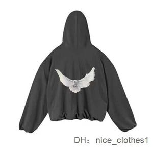 Sweatshirts Yzys Pullover Hoodies Tripartite Co Branded Dove Hoodie Designer Kanyes Hoody Wests Fashion Men Oversize Kapuzenpullover Peace Doves Gedruckt X516