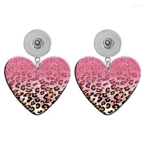 Dangle Earrings LOVE MOM Sunflower Happy Easter 12mm 18mm Snap Button Heart Acrylic Eardrop Ear Stud DIY Jewelry R1160