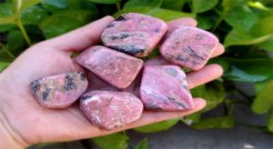 Konst och hantverk Natural Rhodonite Squar Cube Tumbled Stone Beautiful Gemstone Good Polished Crystal HealingSize 15 30 MM NSU7W HAE7770640