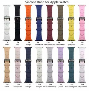 Silicone Strap For Apple Watch band 44mm 45mm 49mm 40mm 41mm soft watchband correa bracelet iWatch series 3 4 5 6 7 se 8 ultra