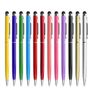 Penna stilo universale 2 in 1 con penna a sfera penna touch screen capacitivo per tablet da disegno per Apple Android iPad iPhone Samsung