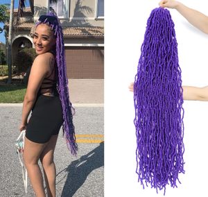 Synthetic New Faux Locs Braiding Hair Soft Locs Hair 36 Inch Afro Wavy Curly Soft Faux Locs Crochet Hair Extensions