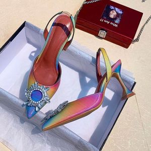 Дизайнерские роскошные туфли туфли высокий качество градиент цвет солнечная бухга