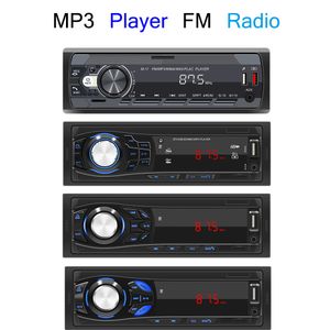 Bil Bluetooth Stereo Audio Tools LED MP3 Player FM Radio Remote Control AUX FM AUX Multimedia Dual USB TF kan ladda för telefon