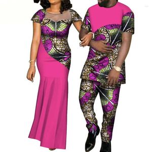 Etniska kläder Afrikanska kläder för kvinnor 2023 Modestil Par passar klänning män amerikanska