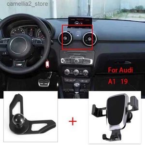 Car Holder Mobile Phone Holder For Audi A1 2019 Air Vent Mount Bracket GPS Phone Holder Clip Stand in Car Accessories Q231104