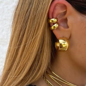 Stud Uworld Thick Design 316L Aço Inoxidável PVD Hipoalergênico Earcuff Brincos Manchado Temperamento Charme Jóias Mulheres Festa 231102