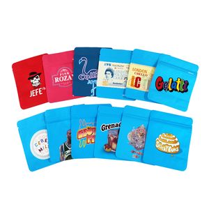 Sacchetti in Mylar da 3,5 g California Rosa Bianco Gelatti Gary Payton Borsa Zerbert Gelato Commestibile Runts Borsa a prova di odore Mylar Confezione vuota Confezione con cerniera