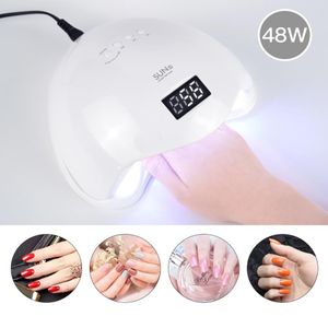 Sun5 Nageltrockner, 48 W, LED-UV-Lampe, Nageltrockner, Fingernagel, Zehennagel, Gel, Aushärtung, Maniküre-Maschine, Kunstsalon-Werkzeug, automatische Erkennung