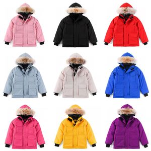 Piumino di design per bambini Giacca invernale Giacca per ragazzo Ragazza Capispalla con stemma Cappotti spessi e caldi Cappotti per bambini Parka Moda classica