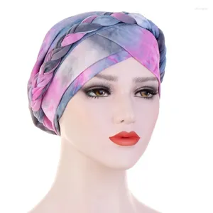 Berets Tie-Dyed Brushed Milk Filament Fabric Woven Hat Short Braid Can Be Hidden Tam-O'-Shanter Spot