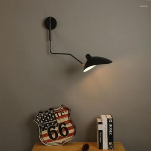 Wall Lamps Nordic Vintage Lamp Spider Rotary Long Pole Bedroom Creative Living Room Reading