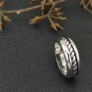 Bandringe Neu Dy Twisted Vintage Designer Ehering für Frauen Weihnachtsgeschenk Diamanten 925 Silber Dy Ring Herren 14k Vergoldung Verlobung Weihnachten Schmuck