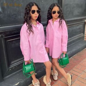 Kids Shirts Fashion Baby Girl Boy Shirt Long Sleeve Infant Toddler Blouses Loose Outfit Spring Autumn Baby Casual Oversized Clothes 5-16Y 230403