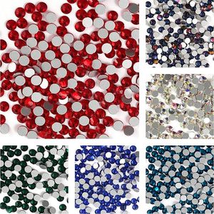 Nail Art Decorations Clear Crystal Non Fix Gold FlatBack Rhinestones DIY Glitter Stones 3D Accessories