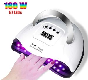 最大UVランプLED LEDネイルハイパワーすべてのジェルポリッシュドライヤーオートセンサーSUN LEDライトアートマニキュアツール22031432530997009192