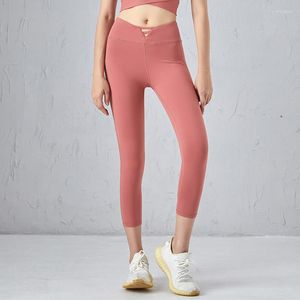 Aktive Hose Yoga Fitness Schlank Abnehmen Hohe Taille Hüften Laufen Stretch Strumpfhosen Schnell trocknend Sport