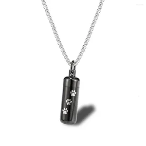 Pendant Necklaces Stainless Steel Pet Animal Necklace Commemorative Cremation Souvenir Puppy Accessories For Ashes