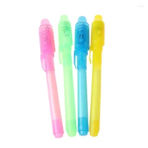 4Pcs Unsichtbare Tinte Stift Weihnachten Party Geschenk Tasche Füllstoffe Für Jungen Mädchen Kinder Schreiben Geheime Nachricht Magie Mit UV lichter