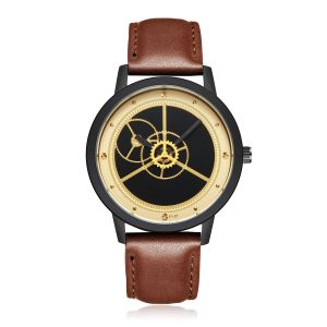 Det bästa lyxmärket Leisure Leather Quartz Watch Men and Ladies Watch Business Clock Movement Waterproof