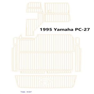 1995ヤマハPC-27スイムプラットフォームコックピットボートエヴァフェイクフォームチークデッキフロアパッドセルフバッキングアヘースシーデクゲーターステップスタイルフロア