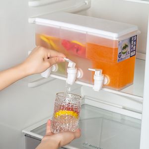 Getränkespender mit großem Fassungsvermögen, kalter Wasserkocher mit 3 Wasserhähnen, Obst, Teekanne, Limonade, Eimer, Getränkespender für Partys, Ständer und den täglichen Gebrauch, Saft, Milch, RRA1