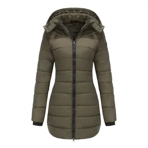 Women's Trench Coats Puffer Quilted Jacket Women Autumn Winter Jackets For 2023 Hooded Long Parka Mujer Navy Yellow Apricot Gray Parkas