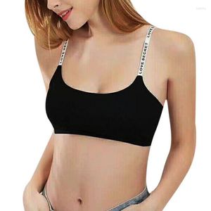 Yoga Outfit Fitness Breathable Sport Bra Casual Lingerie Solid Shoulder Strap Sexy Seamless Removable Pad Underwear Women Running