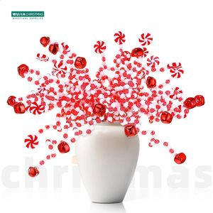 Dekoracje świąteczne 243650pcs Curly Candy Ornaments Red White Zbiera dzwonki Lollipops do Xmas Tree Topper Decor Home Crafts Party Navidad 231102