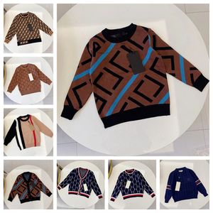 Spring and autumn new children's sweater coat knit cardigan boys and girls classic striped casual casual style children's wear 90-150cm d005