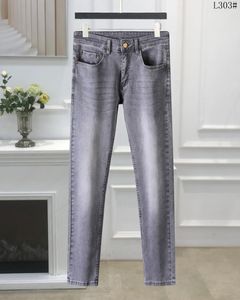 2023 Jeans da uomo donna pantaloni firmati Sport Lettera jacquard Jeans Primavera estate Pantaloni casual lettera Grigio Taglia 29-40