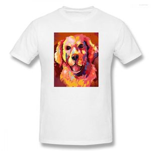 Camisetas masculinas Golden Retriever (2) Funny Rodty Basic Basic Sleeve T-shirt Dog Domer camisa