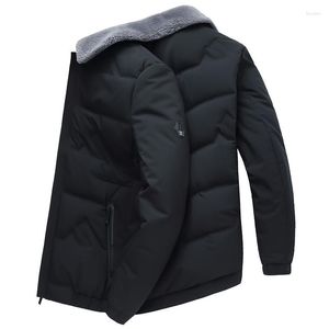 Men's Down 2023 Winter Coats Male Middle-aged Men More Business Pure Color Warm White Duck Feather Coat Clothing