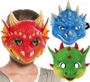 Máscaras de festa meninas meninos dino máscara cosplay halloween dragão máscaras crianças festival carnaval trajes adereços presentes de aniversário1332828