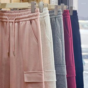 Herrbyxor arbetskläder kvinnors höst och vinter trendiga gata vakt amerikansk student multi ficka lös leggings casual