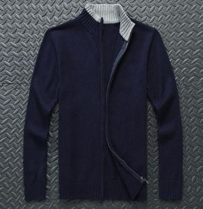 고품질 패션 새로운 남성 가디건 니트웨어 지퍼 스웨터 따뜻한 양털 까마귀 스웨트 셔츠 가을 겨울을위한 캐주얼 후드