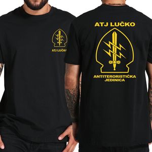 Mens Tshirts ATJ Lucko Special Forces Military T Shirt Militaire Fans Gift Män kläder 100% bomull unisexsummer Oneck EU Size Tshirts 230403