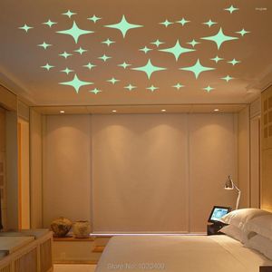 Duvar Stickers ev mobilyası dekoratif aydınlık çıkartma ışık yayan oyun yıldızlar melek duvar kağıdı çocuk oda tavan dekoru gs043