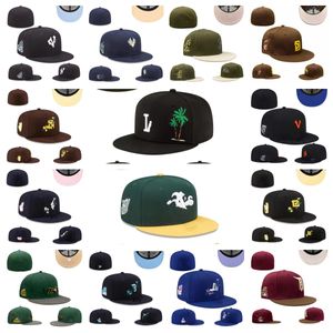 Partihandel monterade hattar designer storlek platt billig casual hatt baseball passar platt hatt brev broderi justerbara basket mössor utomhus sport hip hop beanies mesh cap